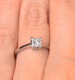 Engagement Ring Certified Lauren 18k White Gold Diamond 0.50ct-f-g/vs