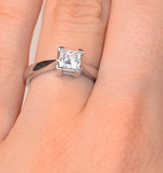 Certified Lauren 18k White Gold Diamond Engagement Ring 0.75ct-f-g/vs