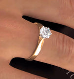 Certified 0.90ct Chloe Low 18k Gold Engagement Ring E/vs1