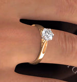 Certified 0.90ct Chloe Low 18k Gold Engagement Ring E/vs2