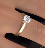 Certified 1.00ct Chloe Low 18k Gold Engagement Ring E/vs1