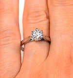 1.5ct Diamond Engagement Ring Low Set Chloe Lab G/vs1 Platinum