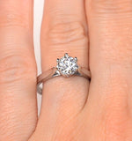 2 Carat Diamond Engagement Ring Low Set Chloe Lab H/si1 18k White Gold