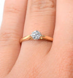 Low Set Chloe Lab Diamond Engagement Ring 0.33ct F/vs1 18k Gold