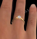 Half Carat Diamond Engagement Ring Low Chloe Lab G/si1 18k Gold
