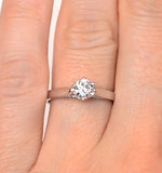 Half Carat Diamond Engagement Ring Low Chloe Lab G/si1 18k White Gold