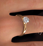 Certified 0.70ct Chloe Low 18k Gold Engagement Ring E/vs2