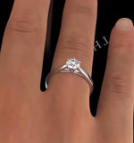 Certified 0.70ct Chloe Low Platinum Engagement Ring G/si1