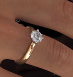 Certified 0.90ct Lily 18k Gold Engagement Ring E/vs1