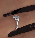 Certified 0.90ct Lily Platinum Engagement Ring E/vs1