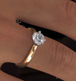 Certified 0.90ct Lily 18k Gold Engagement Ring E/vs2