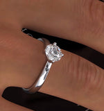 Certified 0.90ct Lily Platinum Engagement Ring E/vs2