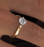 Certified 0.90ct Lily 18k Gold Engagement Ring G/si1