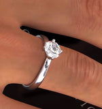Certified 0.90ct Lily Platinum Engagement Ring G/si1