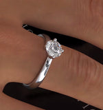 Certified 0.90ct Lily 18k White Gold Engagement Ring G/si2