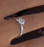 1.50ct Diamond Engagement Ring Lily Lab H/si1 Platinum Igi Certified