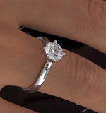 Certified 1.00ct Lily Platinum Engagement Ring G/si2