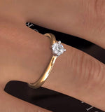 Certified Lily 18k Gold Diamond Engagement Ring 0.33ct-g-h/si