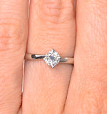 Platinum Half Carat Diamond Engagement Ring Lily Lab G/si1