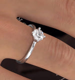 Certified 0.70ct Lily 18k White Gold Engagement Ring E/vs1