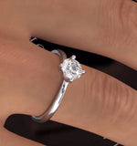 Certified 0.70ct Lily 18k White Gold Engagement Ring G/si2