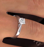 Engagement Ring Certified 0.90ct Petra Platinum E/vs2