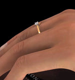 Engagement Ring Certified Petra 18k Gold Diamond  0.25ct-g-h/si