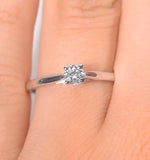 Engagement Ring Certified Petra Platinum Diamond 0.25ct H/si