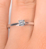 Engagement Ring Certified Petra 18k White Gold Diamond 0.25ct-g-h/si