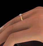 Engagement Ring Certified Petra 18k Gold Diamond  0.25ct