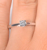 Engagement Ring Petra 0.25ct Lab Diamond G/vs In 18k White Gold