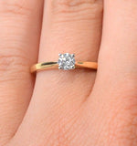 Engagement Ring Petra 0.33ct Lab Diamond H/si In 18k Gold