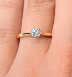 Engagement Ring Certified Petra 18k Gold Diamond  0.33ct