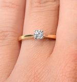 Engagement Ring Petra 0.33ct Lab Diamond G/vs In 18k Gold