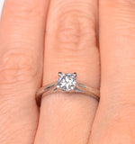 Engagement Ring Certified 0.50ct Petra 18k White Gold E/vs2