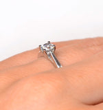 Half Carat Diamond Engagement Ring Petra Lab G/si1 18k White Gold