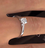 Engagement Ring Certified 0.70ct Petra Platinum E/vs1