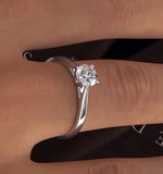 Engagement Ring Certified 0.70ct Petra 18k White Gold E/vs1