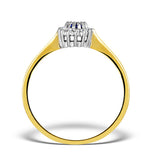 Sapphire 5 X 3mm And Diamond 18k Gold Ring  Fet29-u