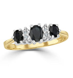 Sapphire 1.00ct And Diamond 9k Gold Ring
