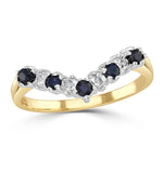Sapphire 0.25ct And Diamond 9k Gold Ring