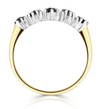 Sapphire 0.25ct And Diamond 9k Gold Ring