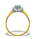 Emerald 5 X 3mm And Diamond 18k Gold Ring  Fet33-g