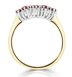 Ruby 0.66ct And Diamond 9k Gold Ring