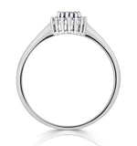 Tanzanite 3.5 X 3.5mm And Diamond 18k White Gold Ring